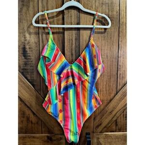 Marigold Kiss Western Print Swimsuit NWT 2XL